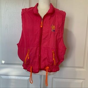 Catalina Vintage Windbreaker Jacket Vest Hot Pink XL